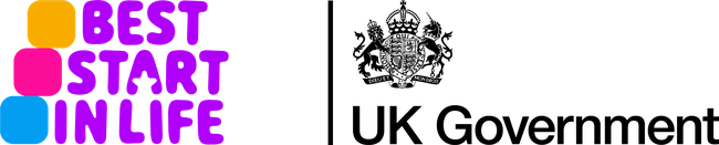 Best Start in Life coloured logo with UK Government partner logo