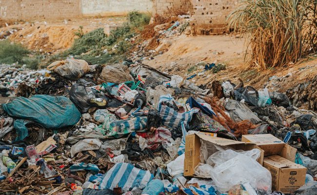 A pile of waste