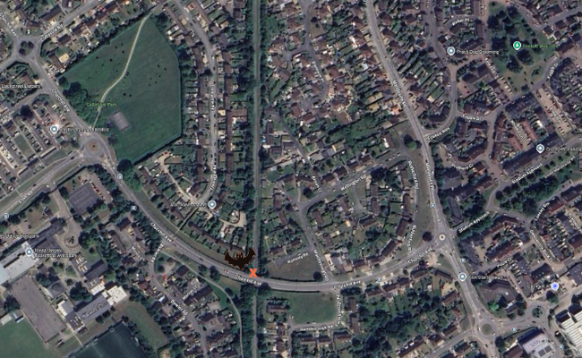 Satellite map of Churchill Avenue