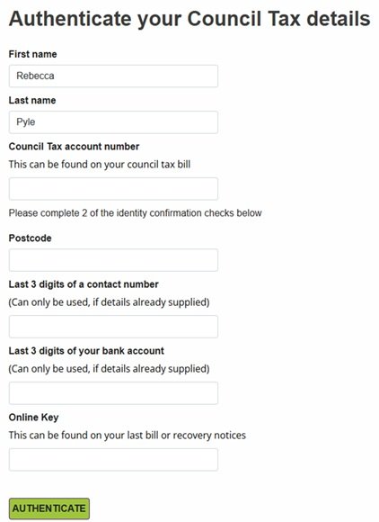 Authenticating your identity with your Online Key and current postcode