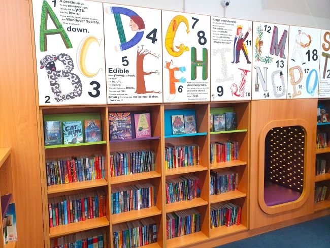 Illustrated Alphabet in Children's Library