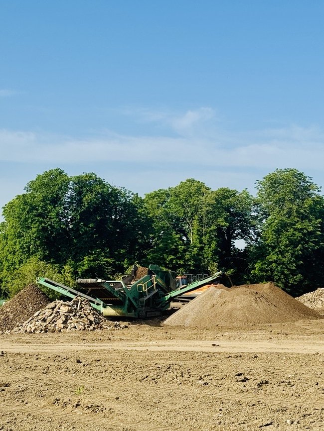 Image shows construction taking place at Stoke Poges Country Park