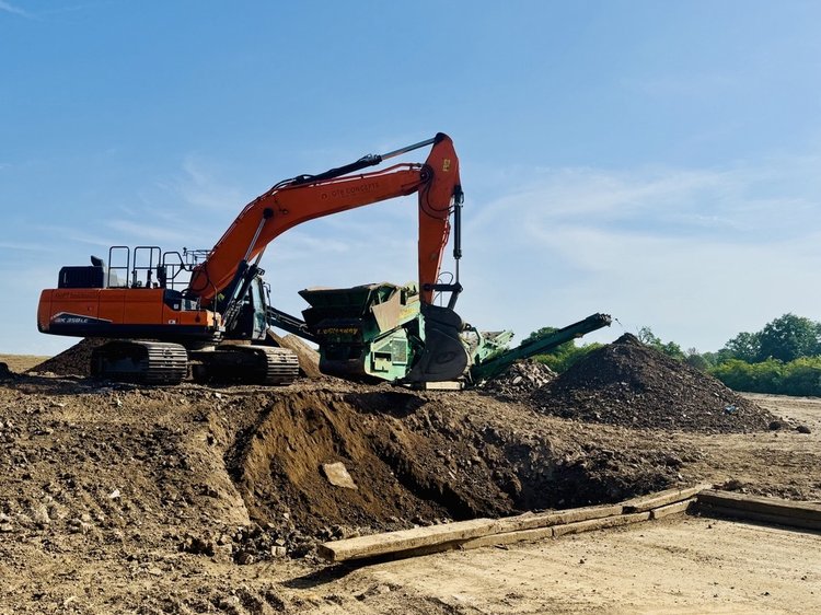 Construction works at Stoke Poges country park in 2026