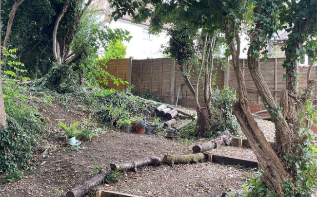 Terriers Community Garden trail path cleared by AtkinsRéalis staff