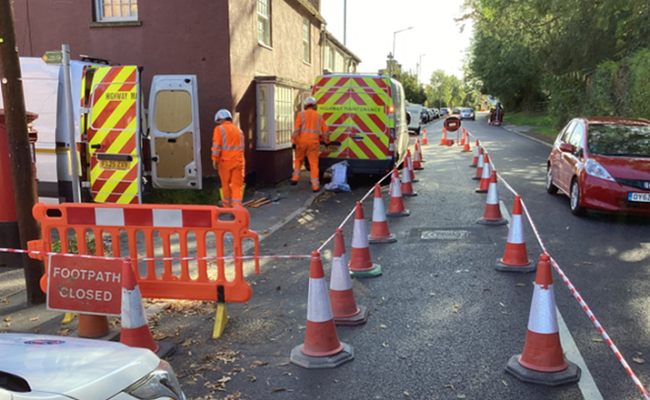 Traffic & Pedestrian Management on London Rd, Aston Clinton